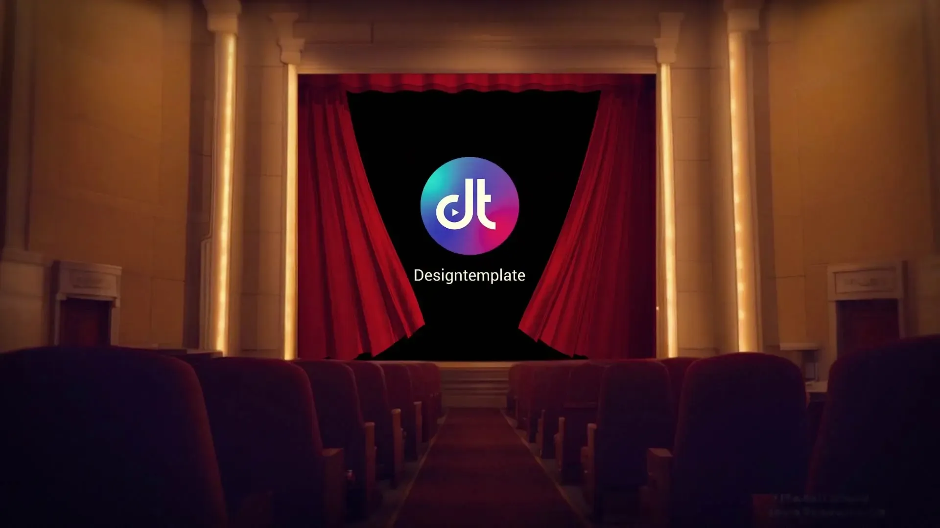 Stage Curtain Logo Reveal